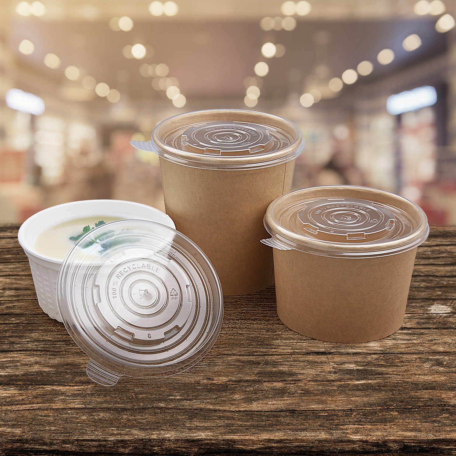 viečko pre papierové misky pr. 115 mm PP 50ks