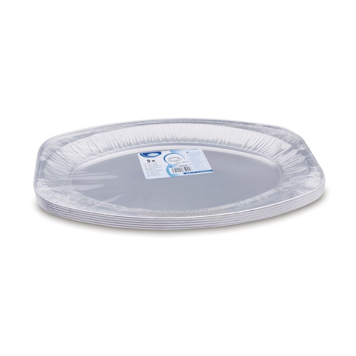 podnosy ovál 43x28,6 cm 5 ks Aliminium