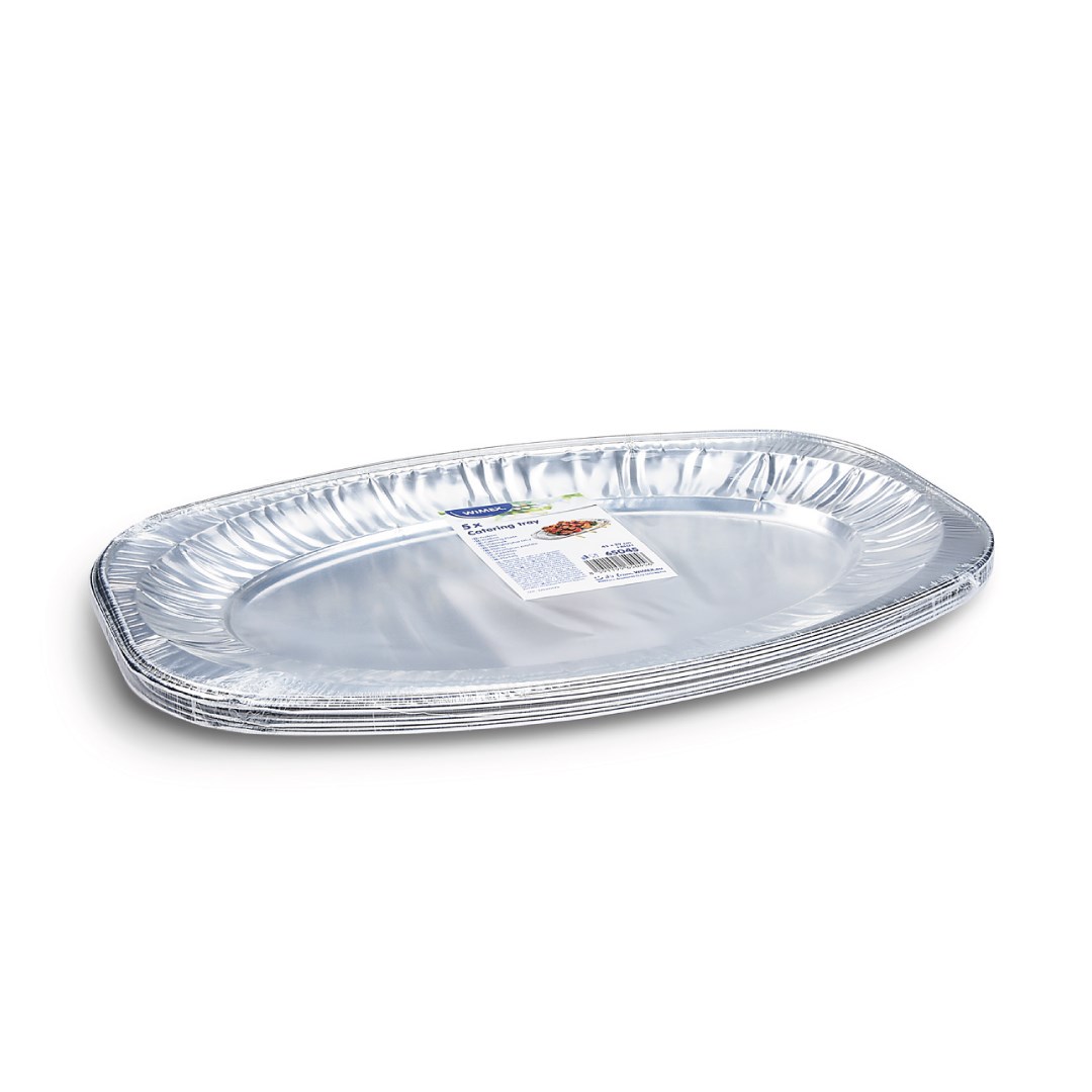 podnosy ovál 43x28,6 cm 5 ks Aliminium