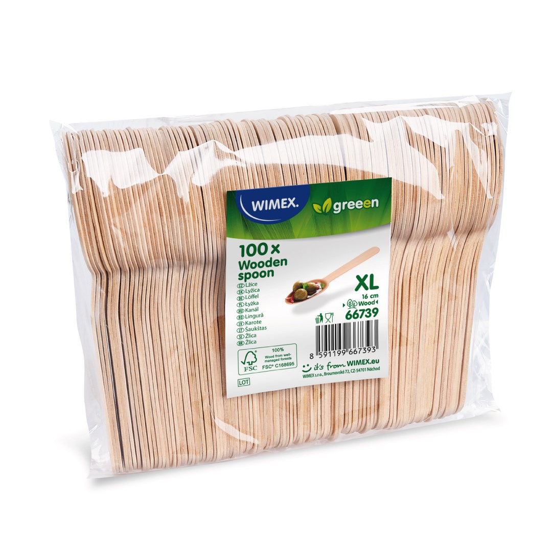 lyžica z dreva XL 16cm /100ks