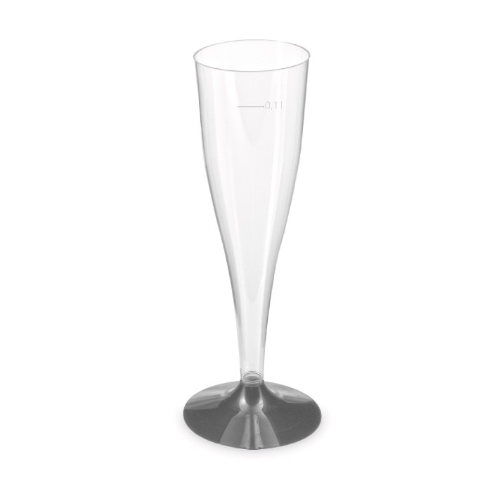 pohárik na sekt 0,1 ls čiernou nôžkou /20ks