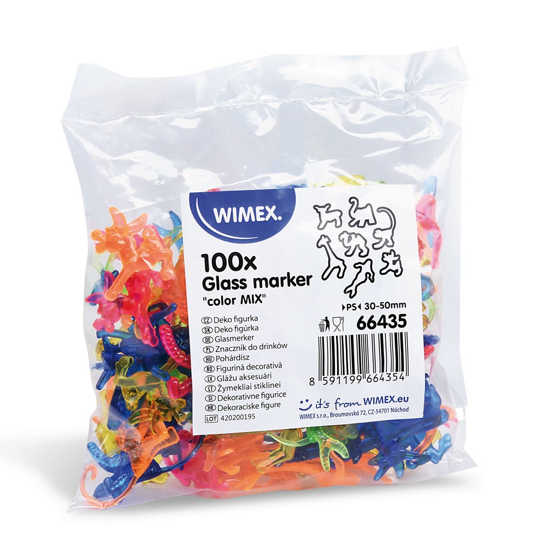 Koktailová dekorácia figúrky 100 ks Deko mix ( 7 druhov )