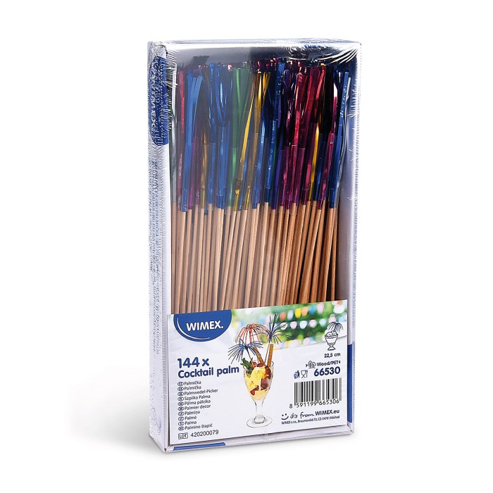 dekorácia palmičky 225 mm/144 ks lesklé
