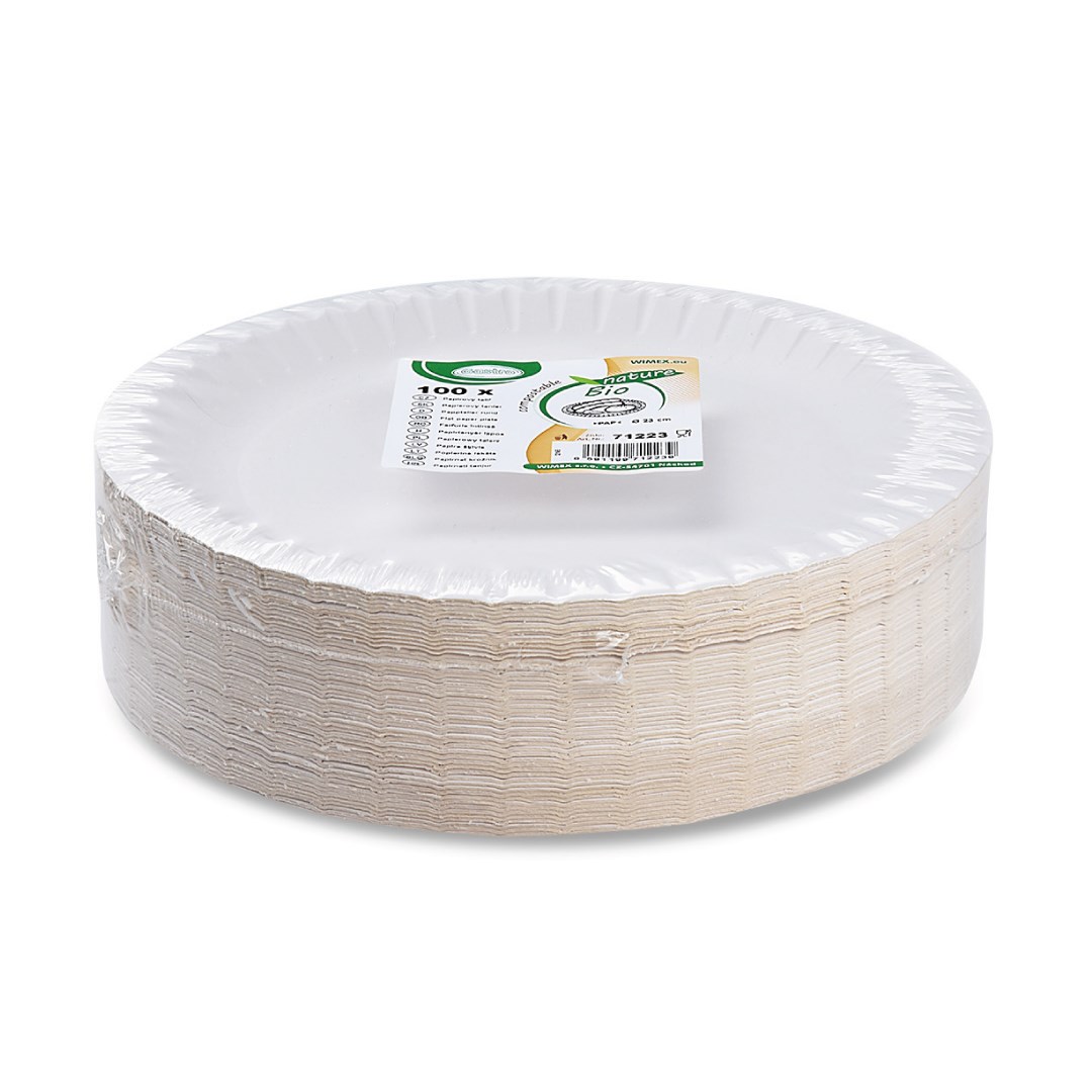 Hlboké papierové taniere 28 cm, 50 ks.