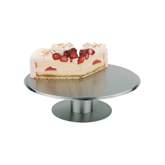 tray on the leg Inox rotatable dia. 31 cm, h. 7 cm