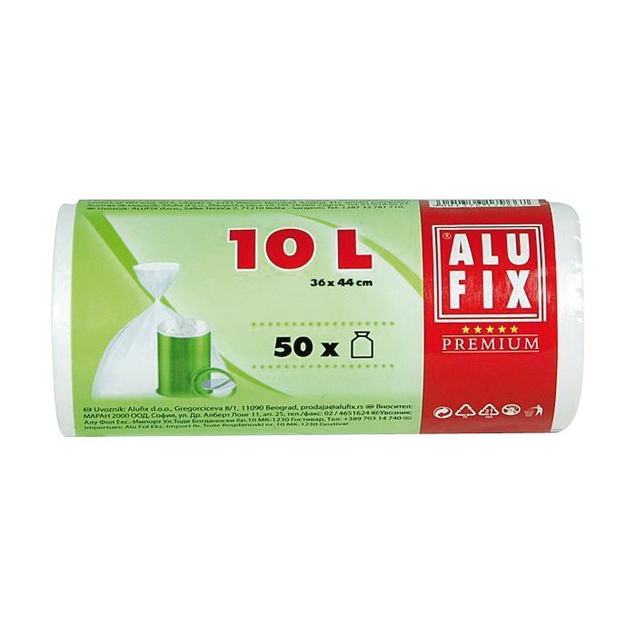 Vrecká na odpadky 10 l, biele 50 ks.