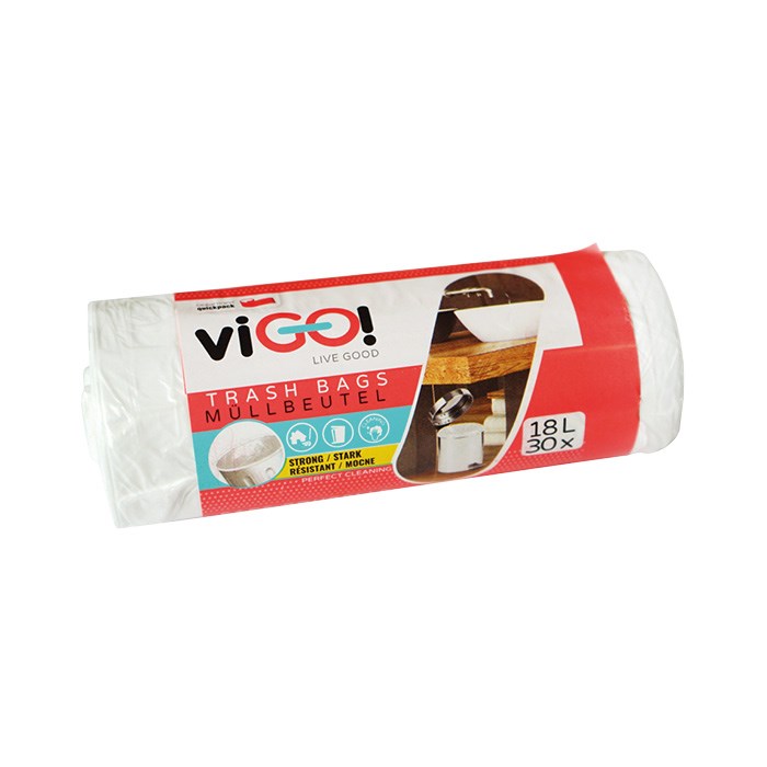 vrecká na odpadky 18 l biele 30 ks / 45x50 cm 6 my viGO!