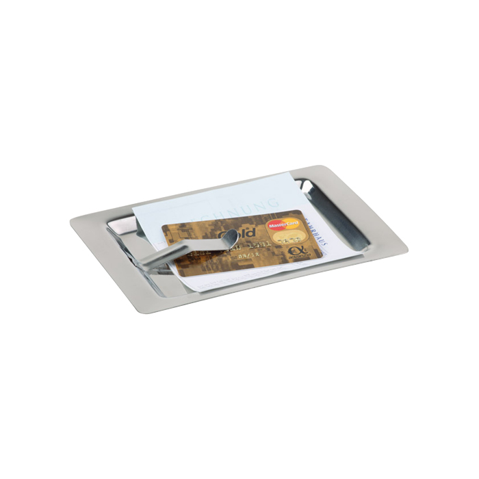 Stainless steel receipt tray 17 x 11 cm