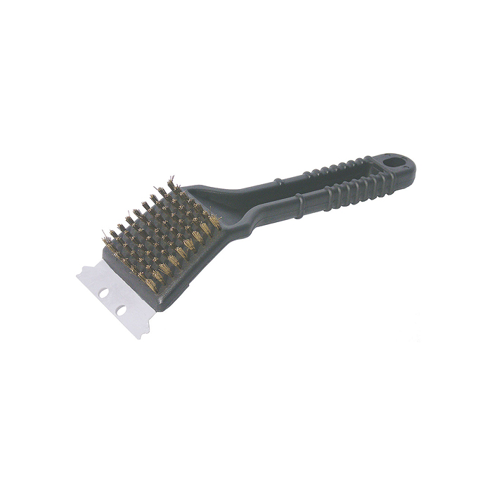 Griddle brush and scraper