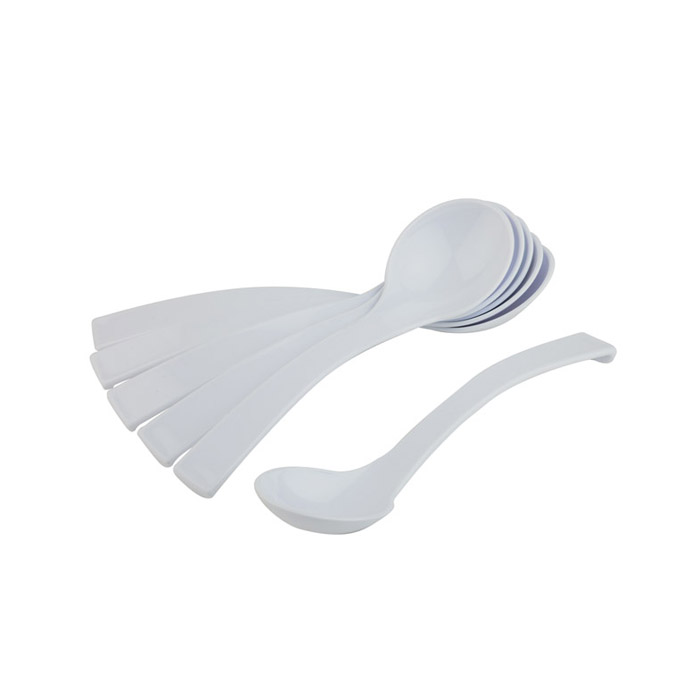 lyžica servírovacia 23 x 6cm 6 ks plast biela