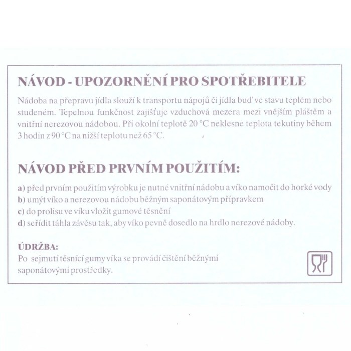 Termos, celonerezový - 5 l, bez výpustného kohúta