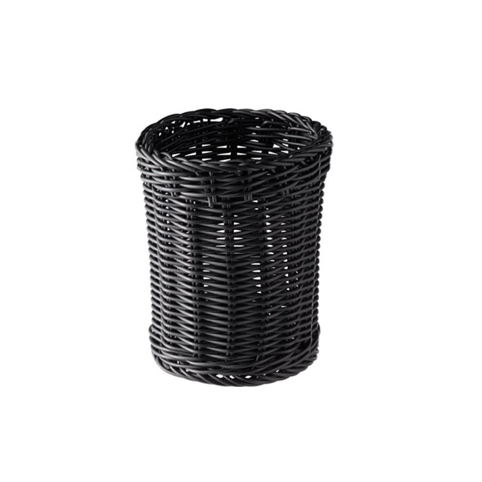 zásobník na príbory priem 12cm polyratan tmavo hnedý